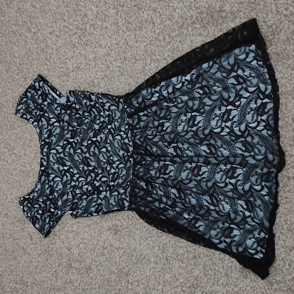 Lace Overlay Dress